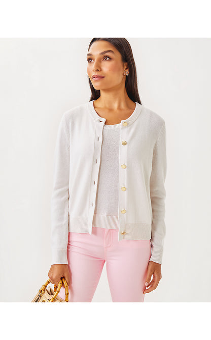 AMALIA CARDIGAN, RESORT WHITE