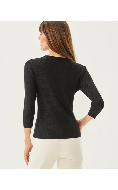 ESLI SWEATER, BLACK METALLIC