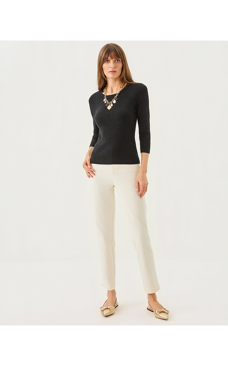 ESLI SWEATER, BLACK METALLIC