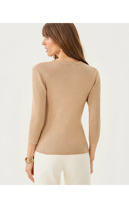ESLI SWEATER, SAND BAR METALLIC