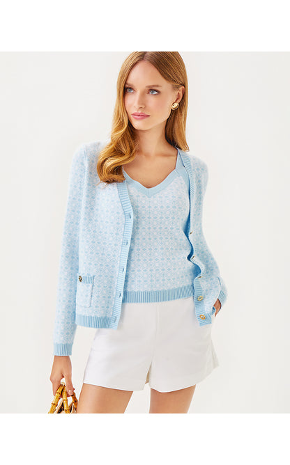 MEILANI SWEATER SET, BLUETTE BRANDMARK JACQUARD