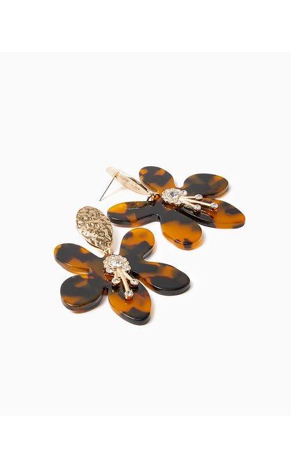 IN A FLUTTER EARRINGS, BROWN TORTOISE