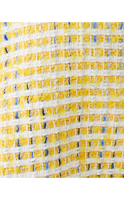 FOLIE CROPPED TOP, LIMONCELLO SPACEDYE STRIPE BOUCLE