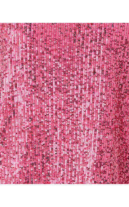JARET KNIT TOP, SUN SHELL PINK TREASURE BOX SEQUIN KNIT