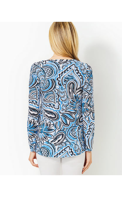 ETTA SCOOP-NECK LONG SLEEVE, RESORT WHITE GIVE IT A WHIRL
