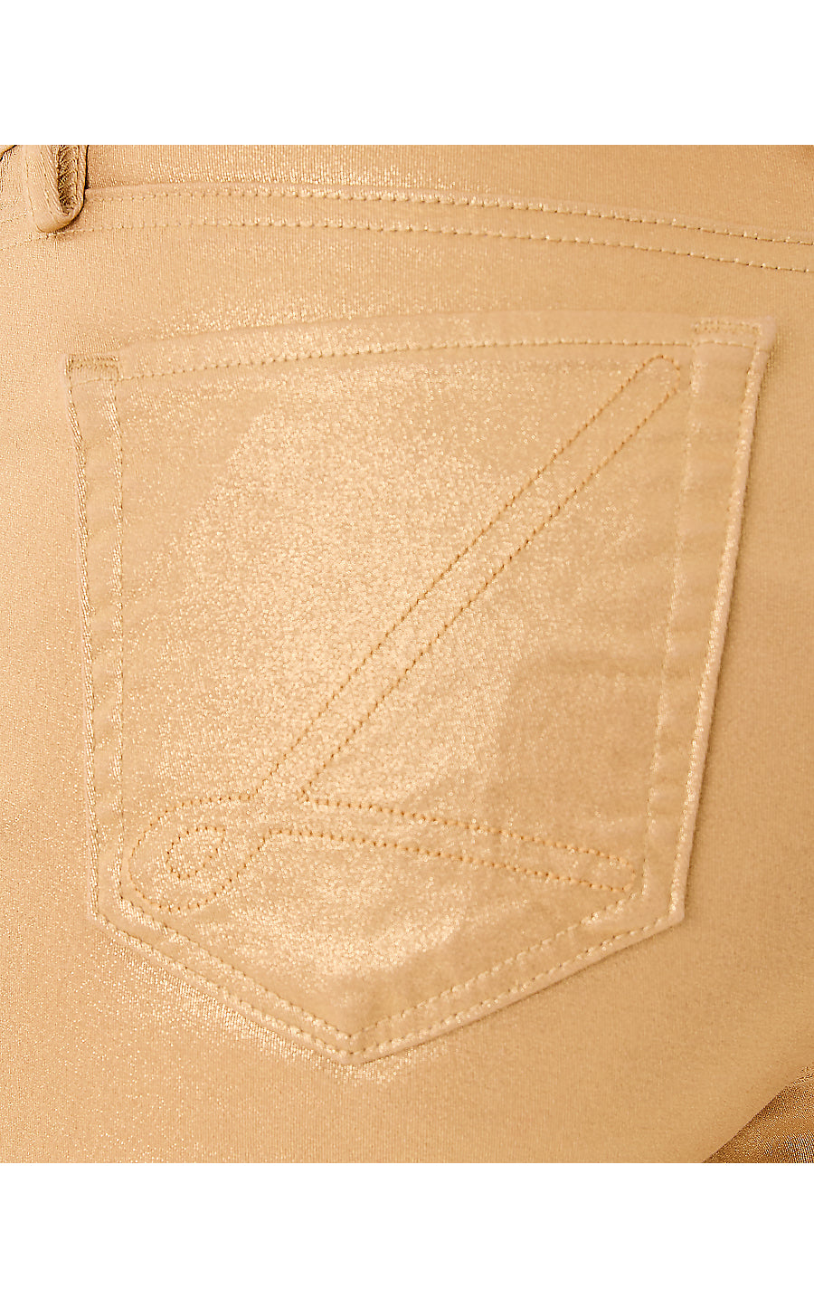 LIZA SHIMMER CROP FLARE PANT, GOLD METALLIC