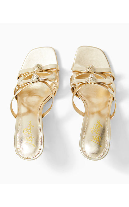 WANDA SLIDE SANDAL, GOLD METALLIC