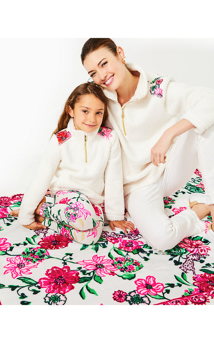 MINI WALLEN SHERPA HALF-ZIP, COCONUT