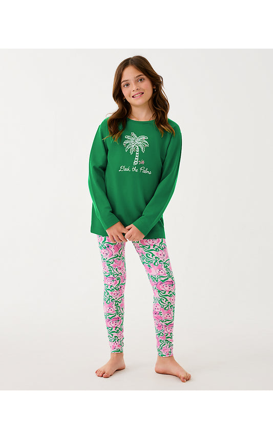 MINI BALLAD SWEATSHIRT, MULTI DECK THE PALMS EMBROIDERY CHILDRENS