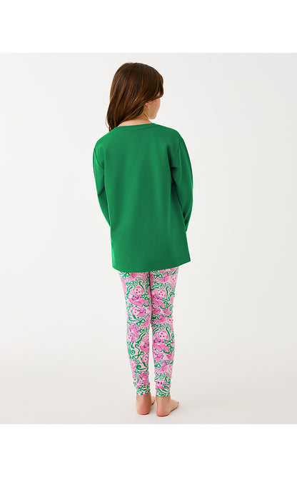 MINI BALLAD SWEATSHIRT, MULTI DECK THE PALMS EMBROIDERY CHILDRENS