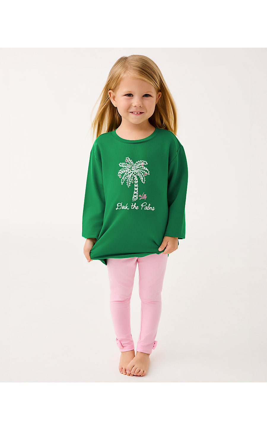 MINI BALLAD SWEATSHIRT, MULTI DECK THE PALMS EMBROIDERY CHILDRENS
