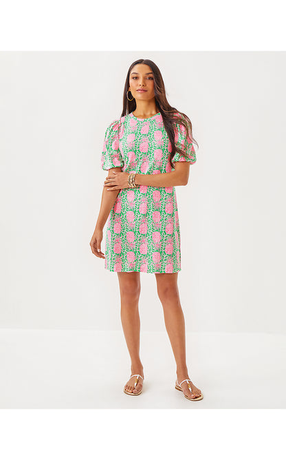 MERCER DRESS, FAUNA GREEN PARTY LIKE A PINEAPPLE