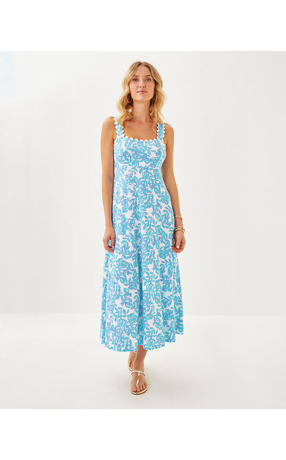 DWYER MIDI DRESS, JACARANDA BLUE SIMPLY THE ZEST