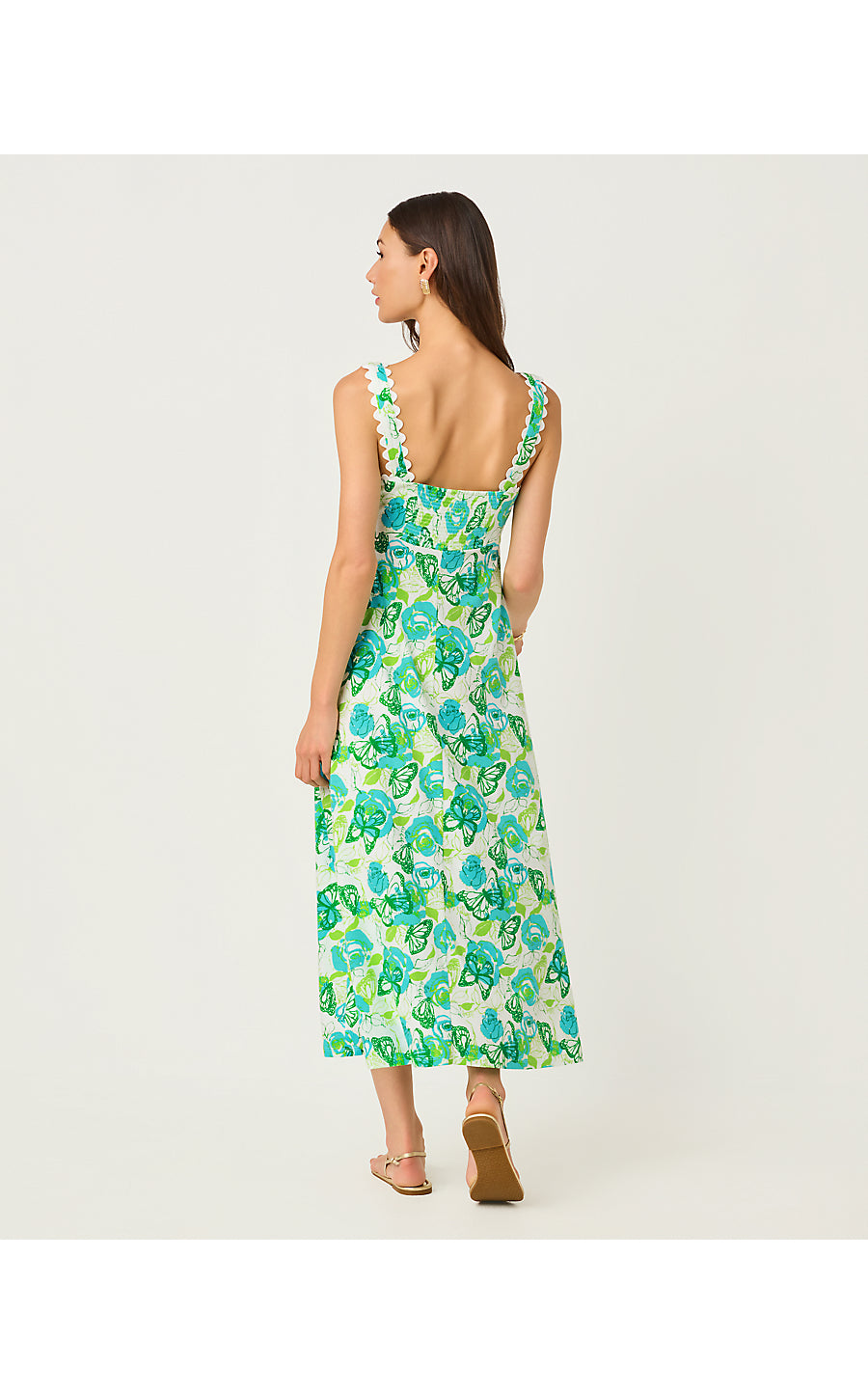 DWYER MIDI DRESS, RESORT WHITE MONARCH ROSE