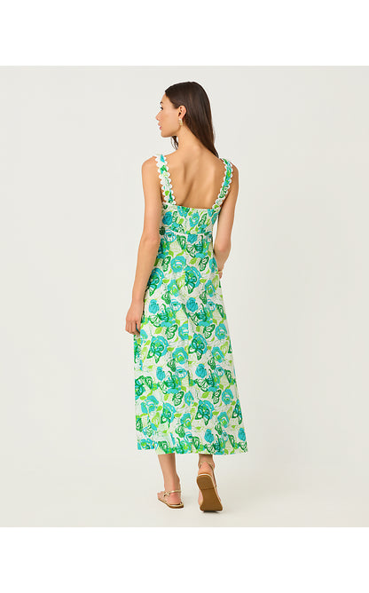 DWYER MIDI DRESS, RESORT WHITE MONARCH ROSE