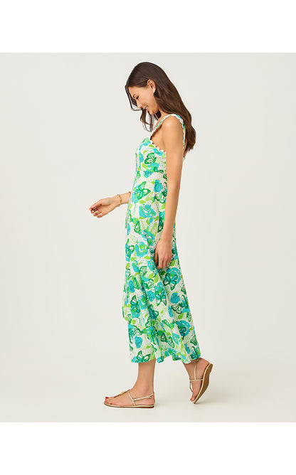 DWYER MIDI DRESS, RESORT WHITE MONARCH ROSE