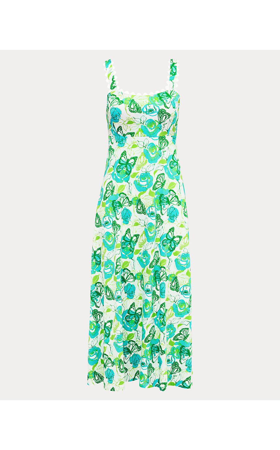 DWYER MIDI DRESS, RESORT WHITE MONARCH ROSE