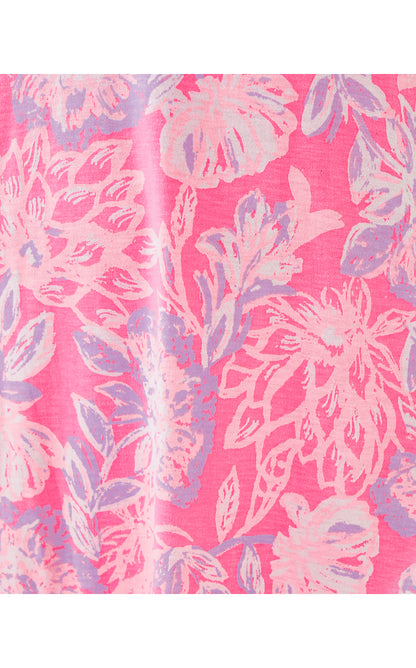 DWYER MIDI DRESS, ROUSSEAU PINK ZEN GARDEN