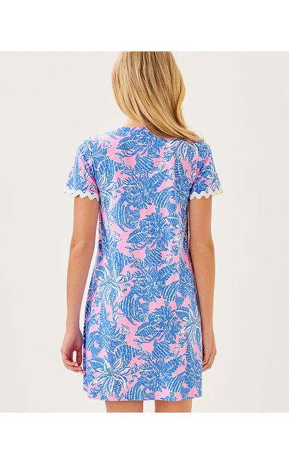 CODY SHORT SLEEVE DRESS, CONCH SHELL PINK UP SCALE