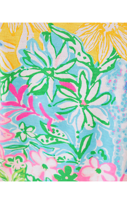 CODY SHORT SLEEVE DRESS, MULTI BRIGHT DELIGHT PATCH