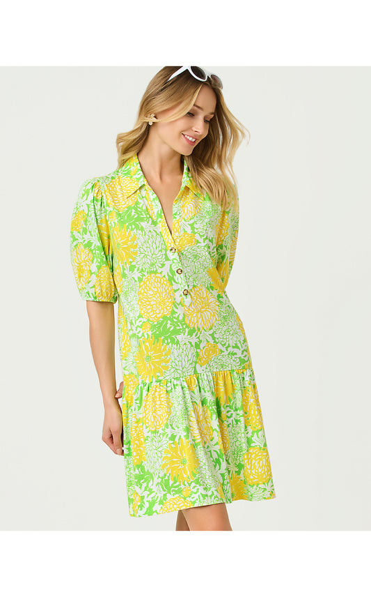 BINGLEY DRESS, CROCODILE GREEN MUMBO JUMBO
