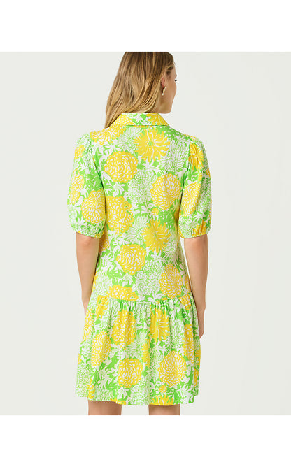 BINGLEY DRESS, CROCODILE GREEN MUMBO JUMBO