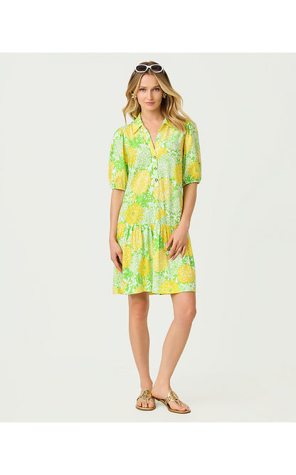 BINGLEY DRESS, CROCODILE GREEN MUMBO JUMBO