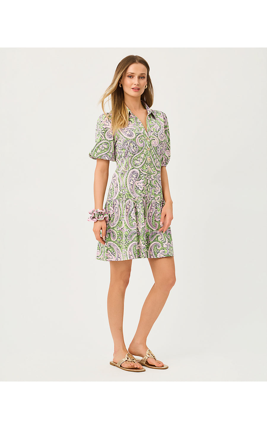 BINGLEY DRESS, LIME CHIFFON ESTORIL