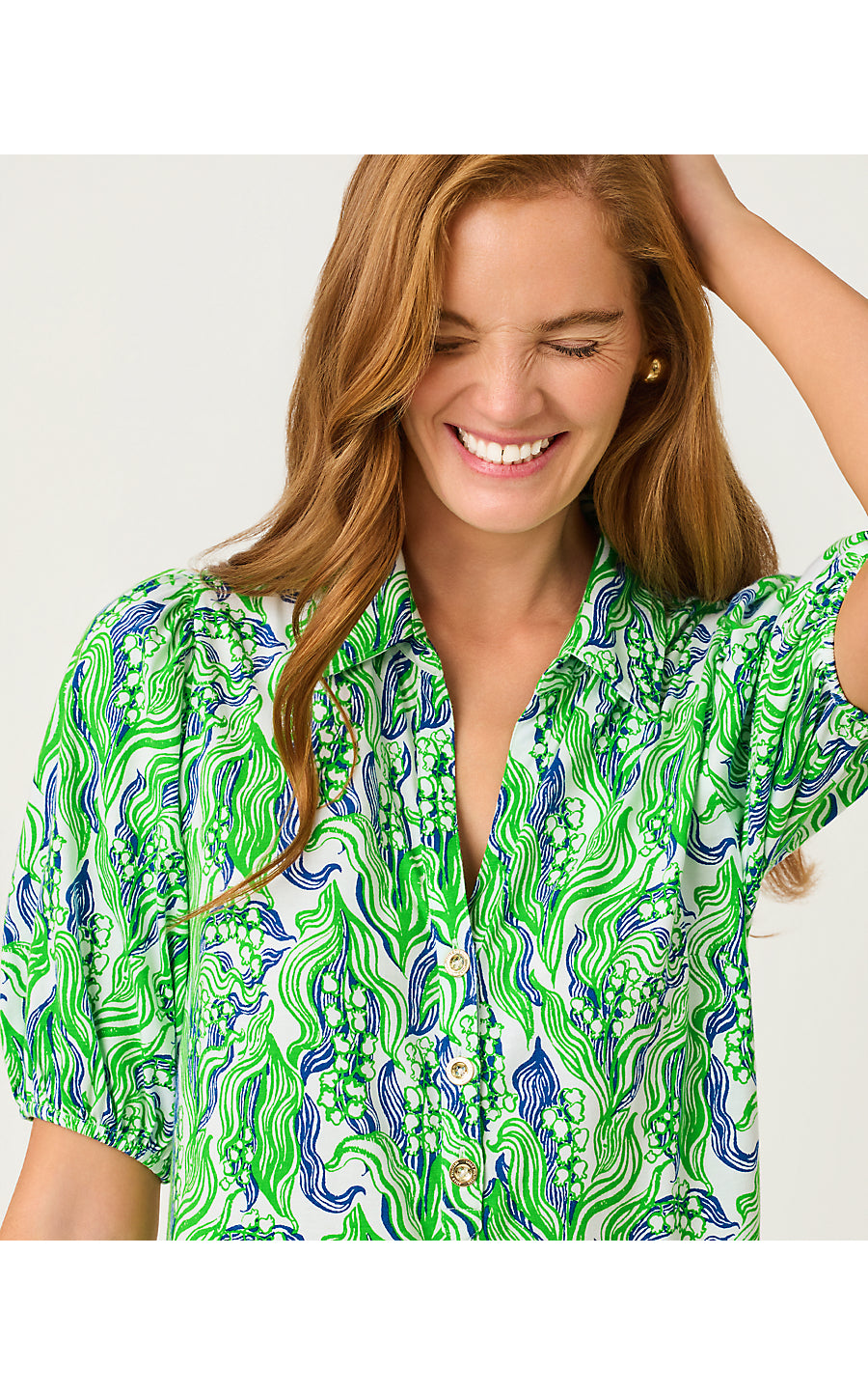 BINGLEY DRESS, PUTTING GREEN LILLY OF THE VALLEY