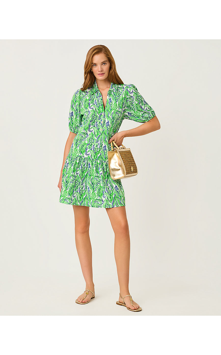 BINGLEY DRESS, PUTTING GREEN LILLY OF THE VALLEY