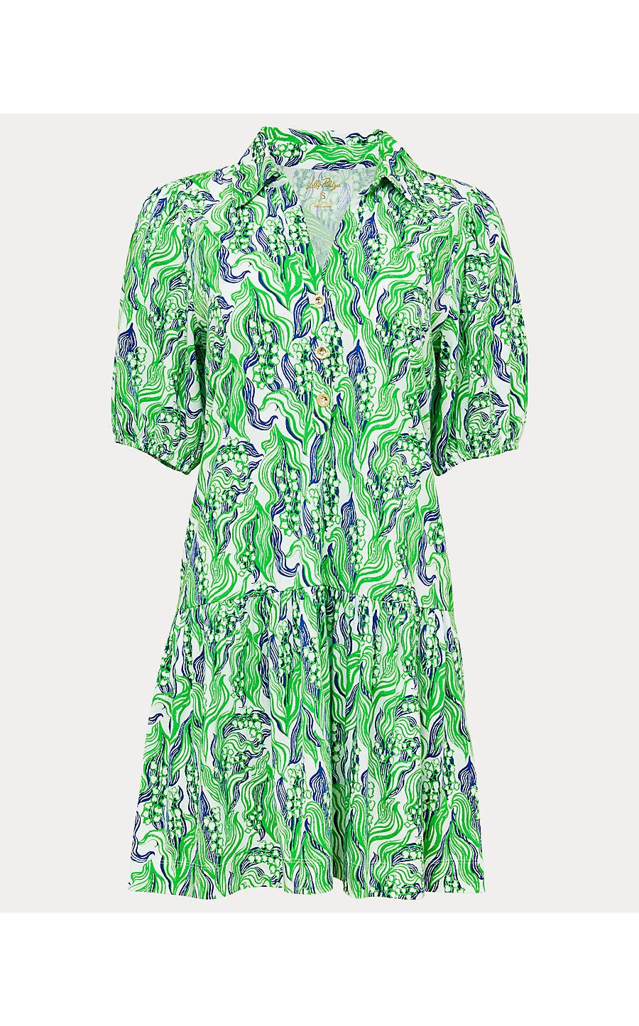 BINGLEY DRESS, PUTTING GREEN LILLY OF THE VALLEY