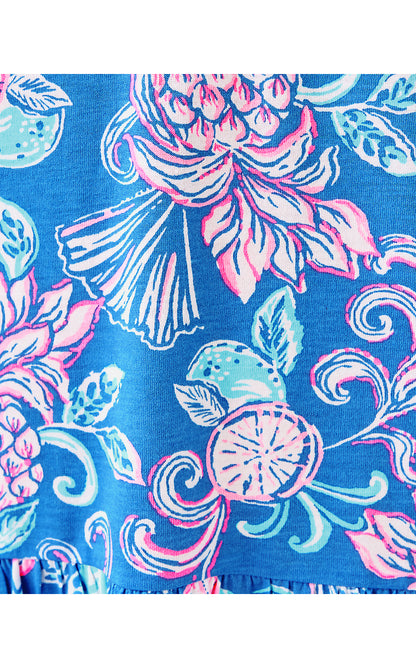 BINGLEY DRESS, SUNWASHED BLUE CITRUS CRUSH