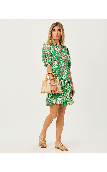 BINGLEY DRESS, VANILLA SPICE HIDE AND LEAF