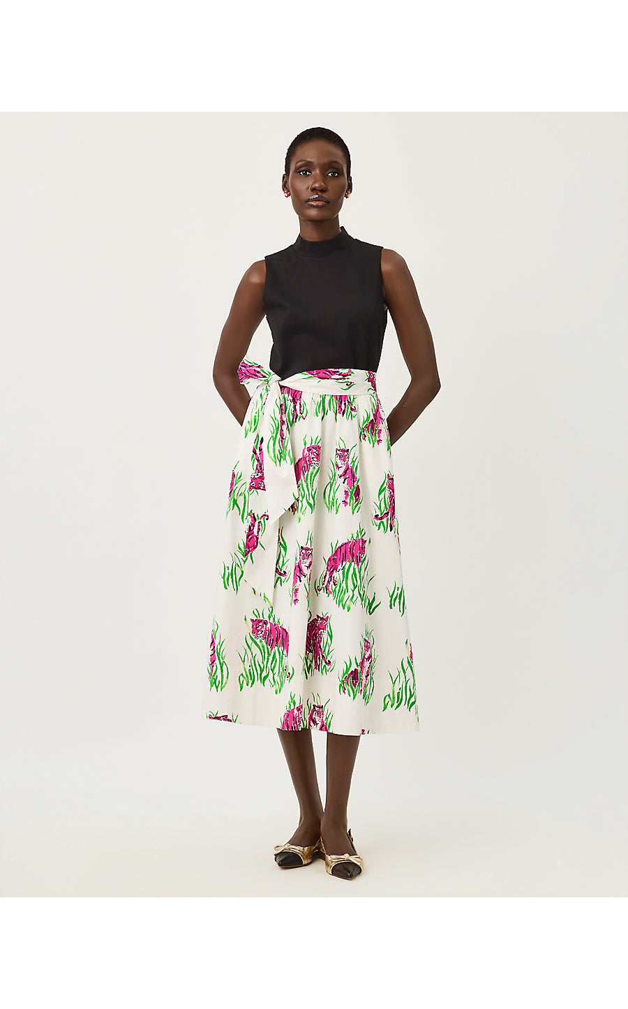 PRIMA MIDI DRESS, COCONUT CAMOUFLAGE CATWALK