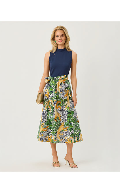 PRIMA MIDI DRESS, MULTI PALM PROWL