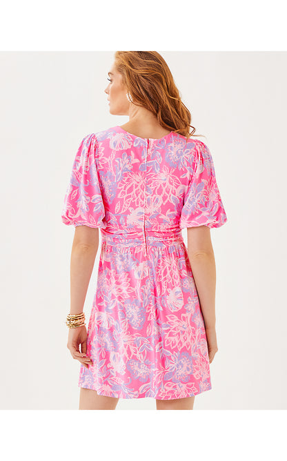 BRIGHTAN DRESS, ROUSSEAU PINK ZEN GARDEN