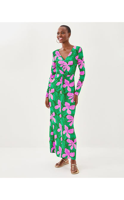 TILLI MAXI DRESS, KITTS GREEN SUNSET SHADOWS