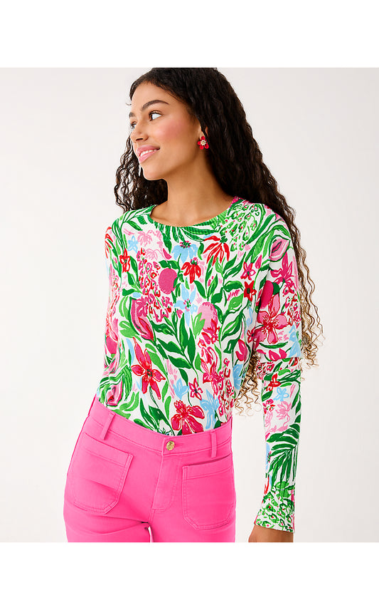 SALIMA SWEATER, MULTI GLOWING GARDENS