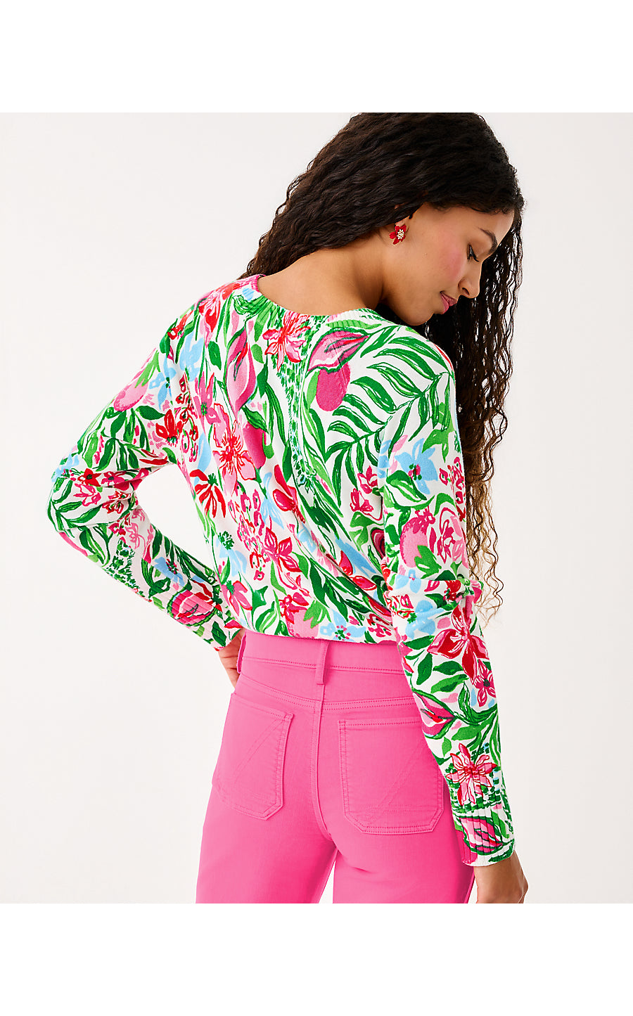 SALIMA SWEATER, MULTI GLOWING GARDENS