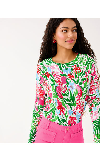 SALIMA SWEATER, MULTI GLOWING GARDENS