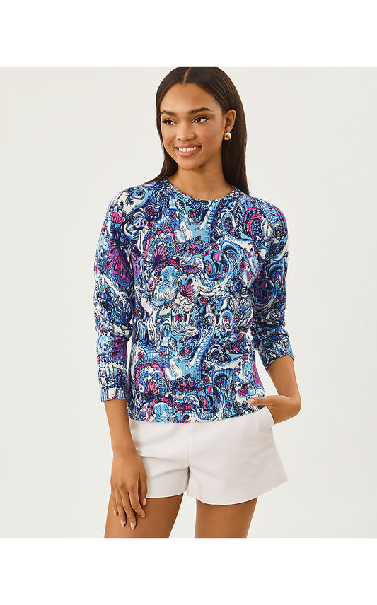SALIMA SWEATER, MULTI PAISLEY PARADE SWEATER