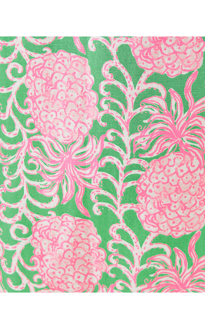 ELEANORA SHIFT ROMPER, FAUNA GREEN PARTY LIKE A PINEAPPLE