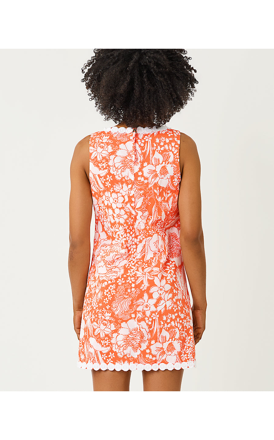 ROMEY SHIFT ROMPER, SUNSET ORANGE BUDDING ROMANCE