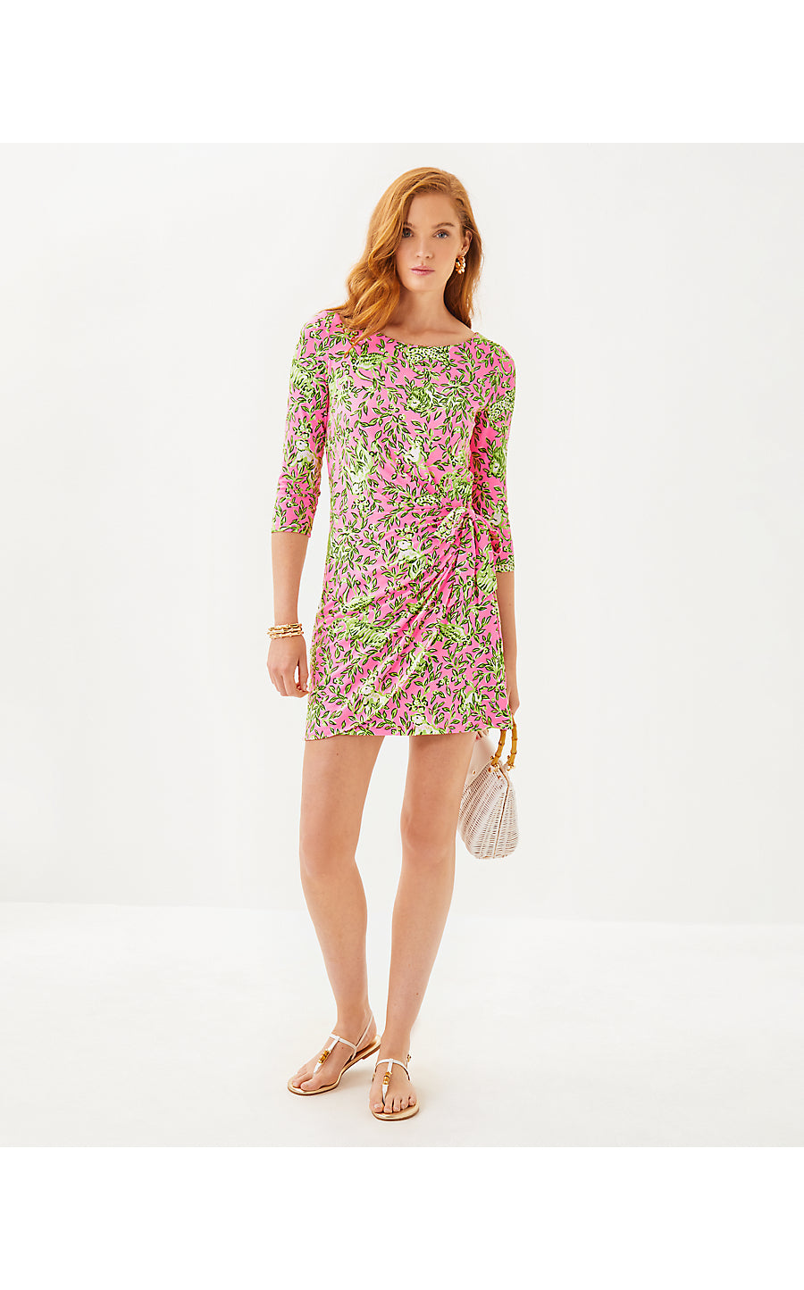 BLAISE 3/4 SLEEVE ROMPER, ROUSSEAU PINK MANE CHARACTER ENERGY