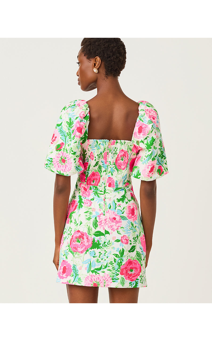 JUSTINA SKIRTED ROMPER, MULTI POPPY PARTY