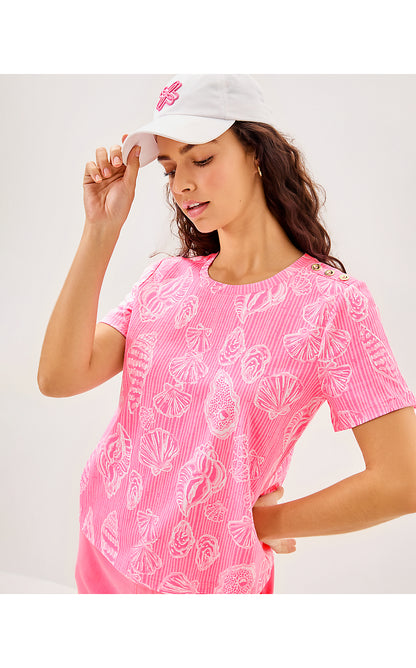 BARRETO KNIT TOP, ROUSSEAU PINK COOL AS SHELL