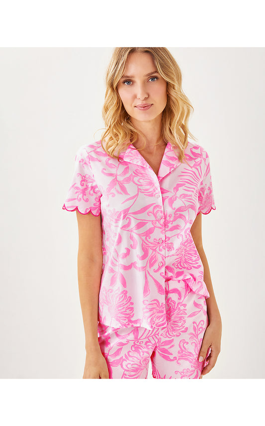 MARLITA PJ TOP, ROUSSEAU PINK GLISTEN IN THE SUN