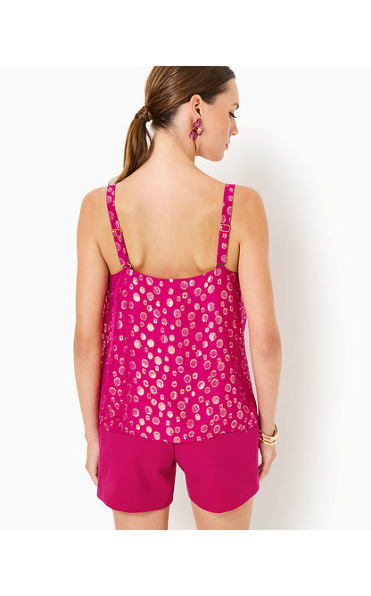 NADIA SILK CAMI, MYSTIQUE PINK SILK BUBBLY CLIP