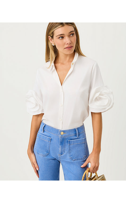 THE FLOWER LILLY SHIRT, RESORT WHITE