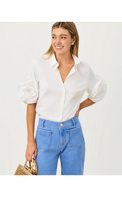 THE FLOWER LILLY SHIRT, RESORT WHITE